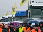 Polska policja nie interweniowała w incydent blokady ciężarówek z ukraińskim zbożem na granicy